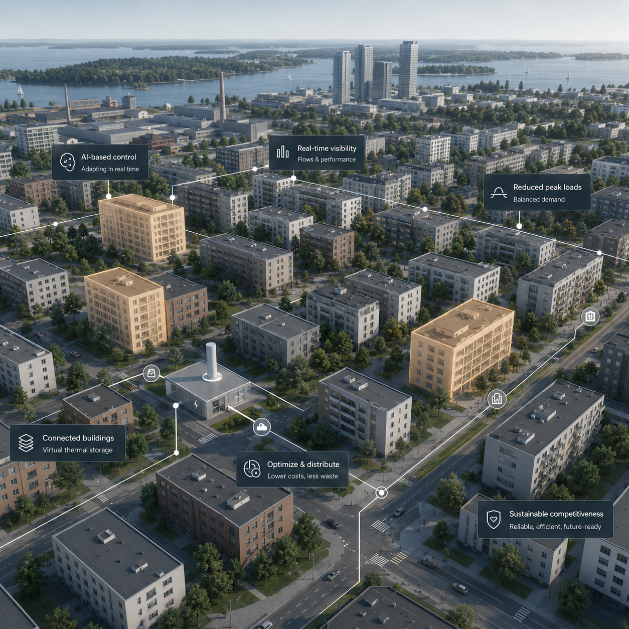 Des solutions pour des réseaux de chauffage urbain plus intelligents